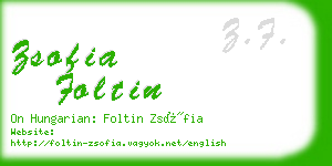 zsofia foltin business card